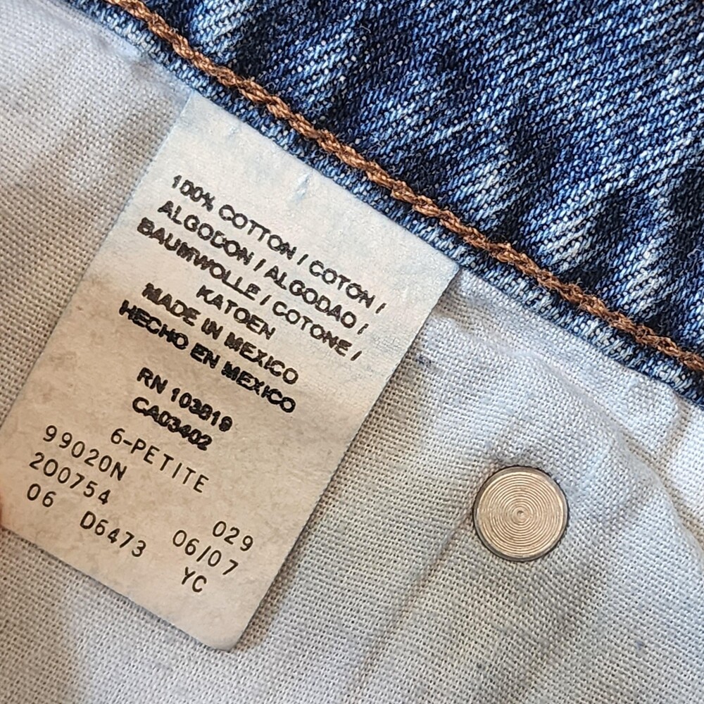 Harley-Davidson Jeans Womens 6 Petite Blue Medium Wash High Rise Straight Denim - Picture 8 of 14